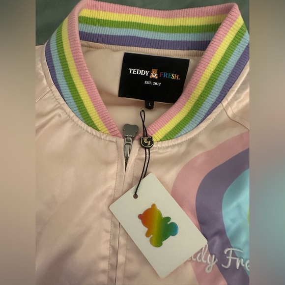 Teddy Fresh Rainbow Bomber Jacket - Picture 2 of 3